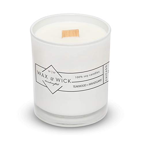 Scented Soy Candle: 100% Pure Soy Wax with Wood Double Wick