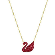 
                        
                          Load image into Gallery viewer, SWAROVSKI Women's Iconic Swan Jewelry Collection, Rose Gold Tone Finish, Red Crystals - JOY2ESpree
                        
                      
