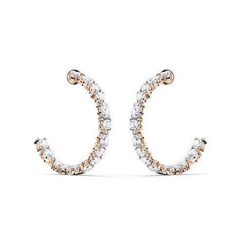 SWAROVSKI Women's Tennis Deluxe Jewelry Collection, Rhodium Finish, Rose Gold Tone Finish, Clear Crystals - JOY2ESpree
