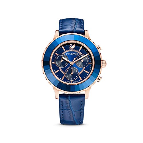 SWAROVSKI Women's Octea Lux Chrono Crystal Watch Collection, Leather Strap - JOY2ESpree