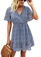 
                        
                          Cargar imagen en el visor de la galería, KIRUNDO 2021 Women’s Summer Short Sleeve Ruffle Floral Dress
                        
                      