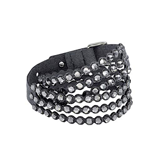 SWAROVSKI Women's Leather Look Crystal Power Bracelet Collection - JOY2ESpree