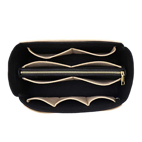 Felt Purse Bag Organizer Insert with zipper Bag Tote Shaper Fit Speedy Neverfull MM GM