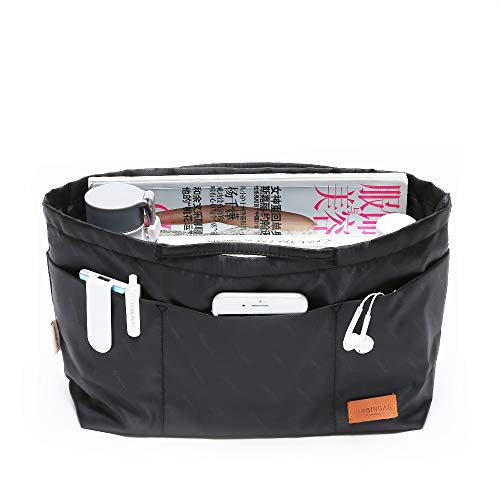 iN. Purse Organizer Insert with zipper Nylon fabric for women Handbags & Totebag