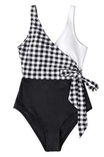 
                        
                          画像をギャラリービューアに読み込む, CUPSHE Women's One Piece Swimsuit Knotted Color Block Bathing Suit
                        
                      
