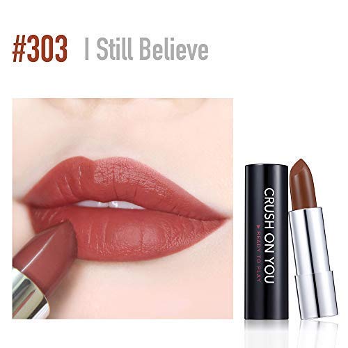 Semi Matte Vegan Lipstick with Creamy Satin Finish, Burnt Sienna