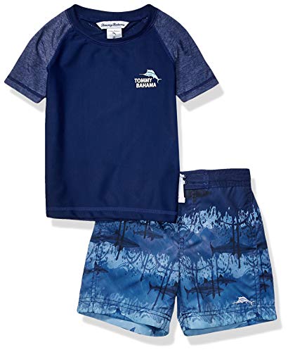 Tommy Bahama Boys' Rashguard and Trunks Swimsuit Set