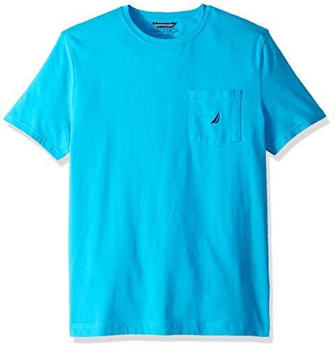Nautica Men's Solid Crew Neck Short-Sleeve Pocket T-Shirt - JOY2ESpree