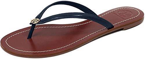 Tory Burch Womens Terra Thong Leather Open Toe Casual Slide Sandals - JOY2ESpree